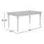 Table de salle à manger de style campagnard en bois massif bicolore de 60 po Io-1473868244