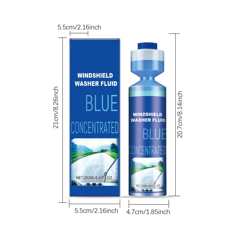 Bouteille d'eau liquide de lave-glace concentré bleuet