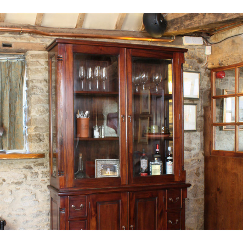 Anansa 128.5cm Solid Wood Sideboard with Bar Hutch