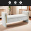 Banc de rangement Banc de chambre avec bordure en métal doré pour salon-1702028871