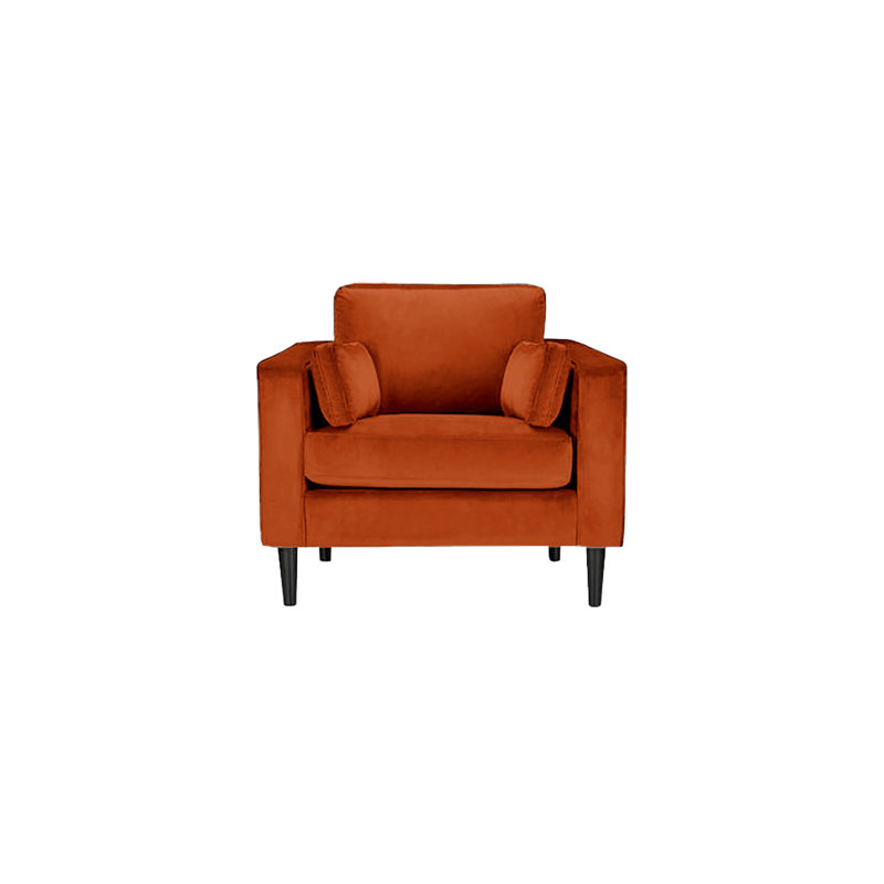 Millerville Velvet Armchair, Rust