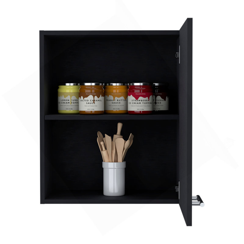 Wall Cabinet Dennard, Kitchen, Black, Black