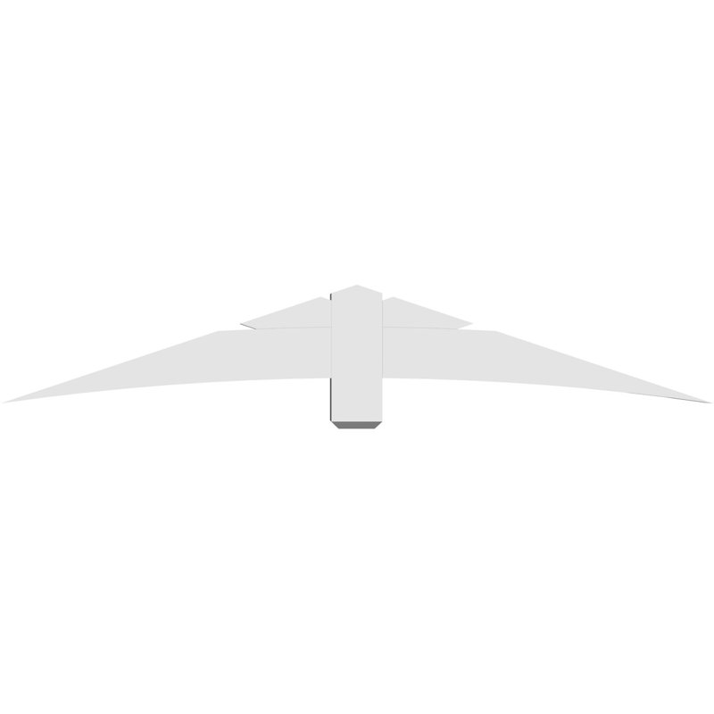 Support de pignon Alberta Alberta, H 14 po x l 84 po (pas 4/12), P 6 po x F 6 po, PVC