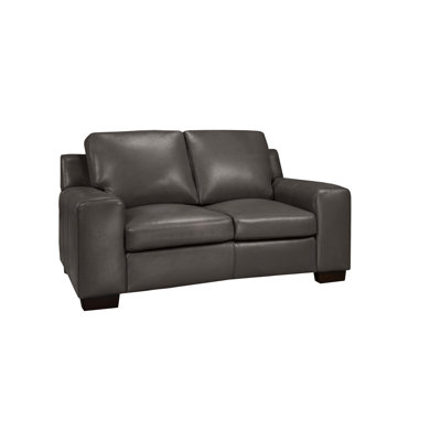 Causeuse en cuir véritable 64 po Davontai