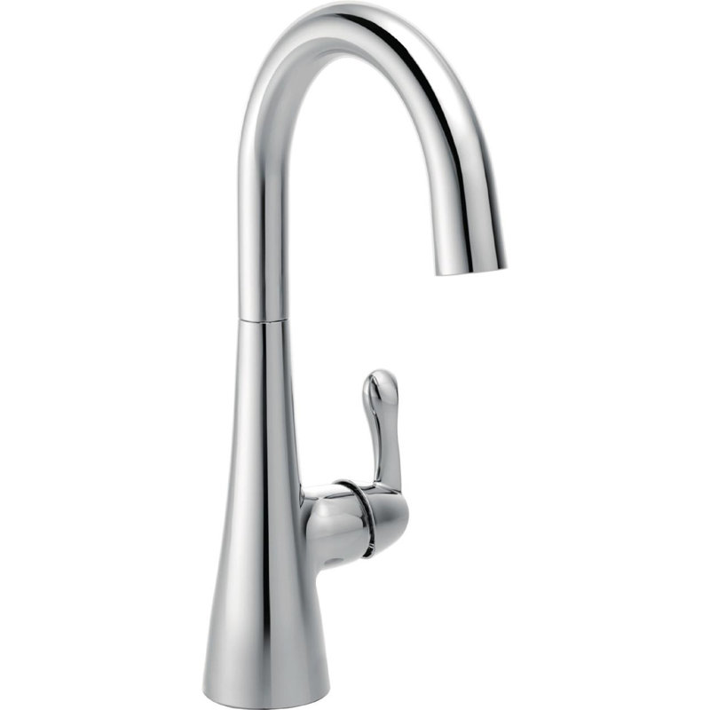 Transitional Single Handle Bar Faucet, Chrome