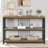 Hulste 47" Console Table with Open Shelf Storage, Oak-660274762