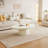 Hillsborough Single Oval Coffee Table Cream White Center Table for Living Room