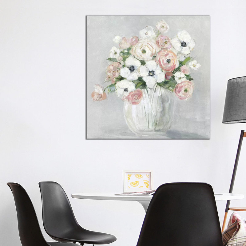 «Garden To Table I» par Sally Swatland - impression d'art graphique, 37" H x 37" W x1.5" D, Toile tendue, Pas de tapis