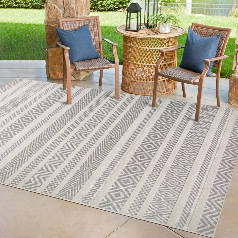 Tapis intérieur / extérieur Leick Home Everald, Rectangle 6 pi 7 po x 9 pi 6 po