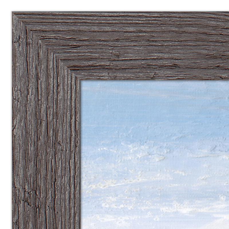 Les zones humides - Peinture, H 24 po x l 36 po x P 0,75 po, Cadre photo gris en acrylique