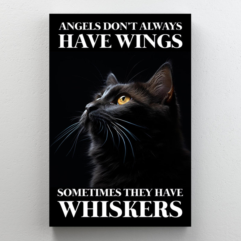 Bahos Cat Sometimes They Have Whiskers 1, H 36 po x l 24 po x P 1,25 po