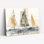 Voilier abstrait, reproduction d'art sur toile, ensemble de 1