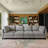 Large Sofa, 35 Inches Seat Depth Frost-Velvet Upholstered Modular Sofa Sleeper Couch With Removable Cushion Cover-1744722023