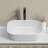 17.91 In. Vessel Rectangular Oval Ceramic Art Bathroom Sink In White