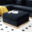 Repose-pieds rembourré en velours noir Modern-757535524