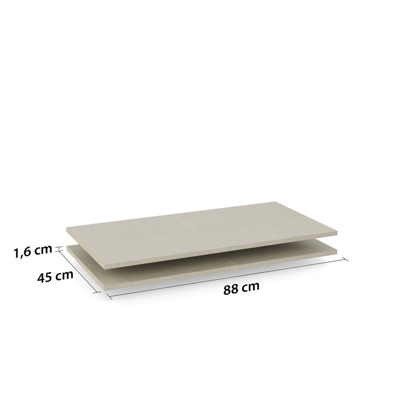 Shelf Accessories for Rauch Hinged Door Cabinets Set of 2, W 88 cm, D 45 cm MADE IN GERMANY