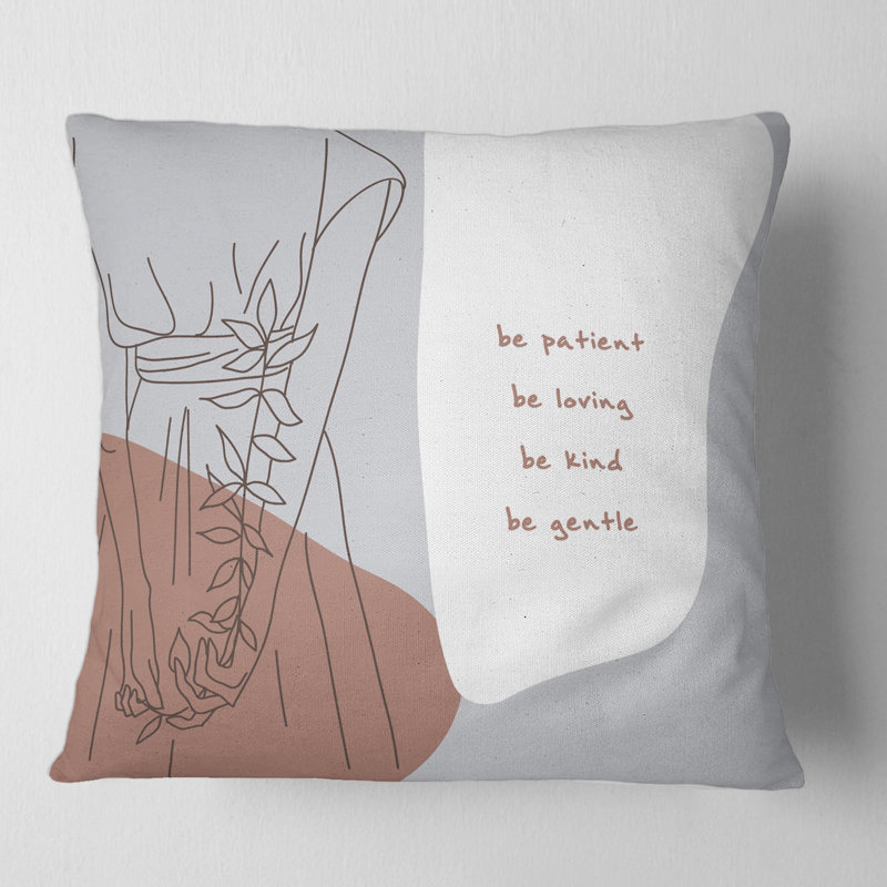 Housse et insert pour coussin Be Be Be Be Be, 18" x 18"
