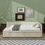 Twin-Size L-Shaped Plush Platform Bed With Storage Drawers-1377070250