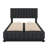 Upholstered Platform Bed With One Large Drawer In The Footboard And Drawer On Each Side-1029025596