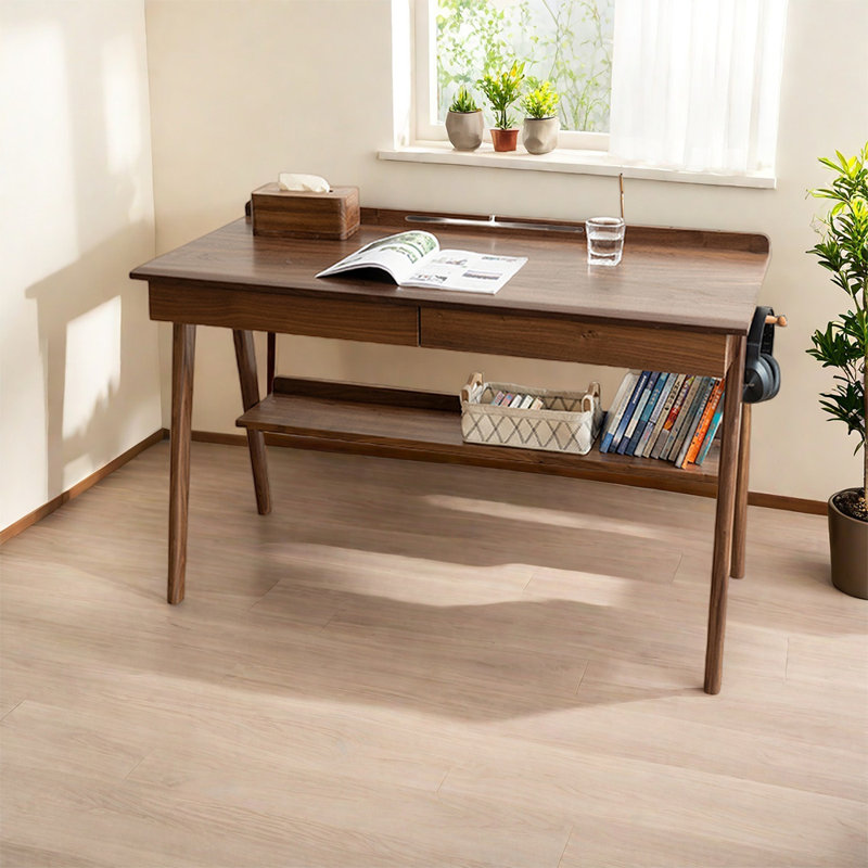 Bureau créatif de style américain, Noyer, H 29,53 po x l 47,24 po x P 23,62 po
