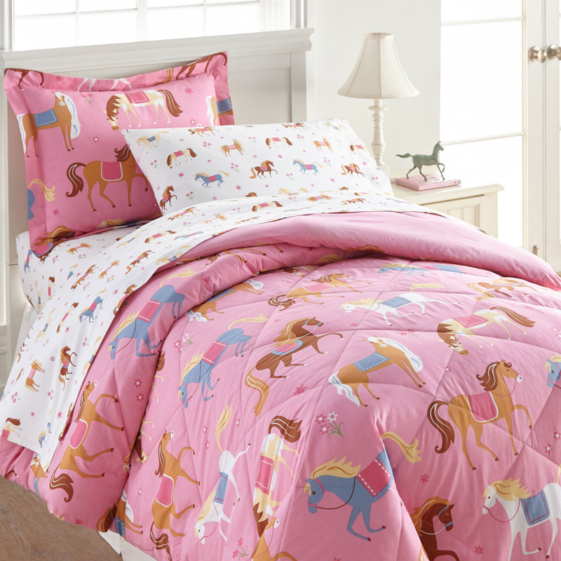  Ensemble de draps 100% coton Wildkin - Draps doux et confortables - Chevaux