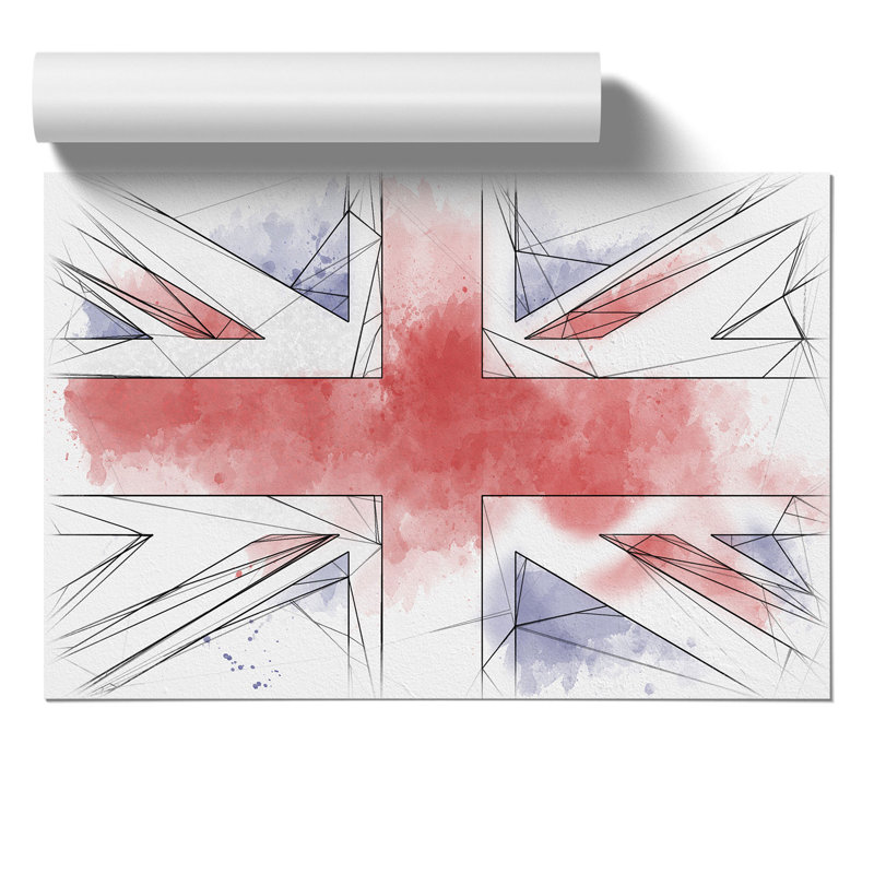 Union Jack British Flag Vol.1 Sketch - Unframed Graphic Art, 59cm H x 84cm W x 0.1cm D