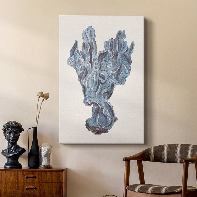 Indigo Reef II -Custom Wrapped Gallery Cavas, 36" H x 24" W