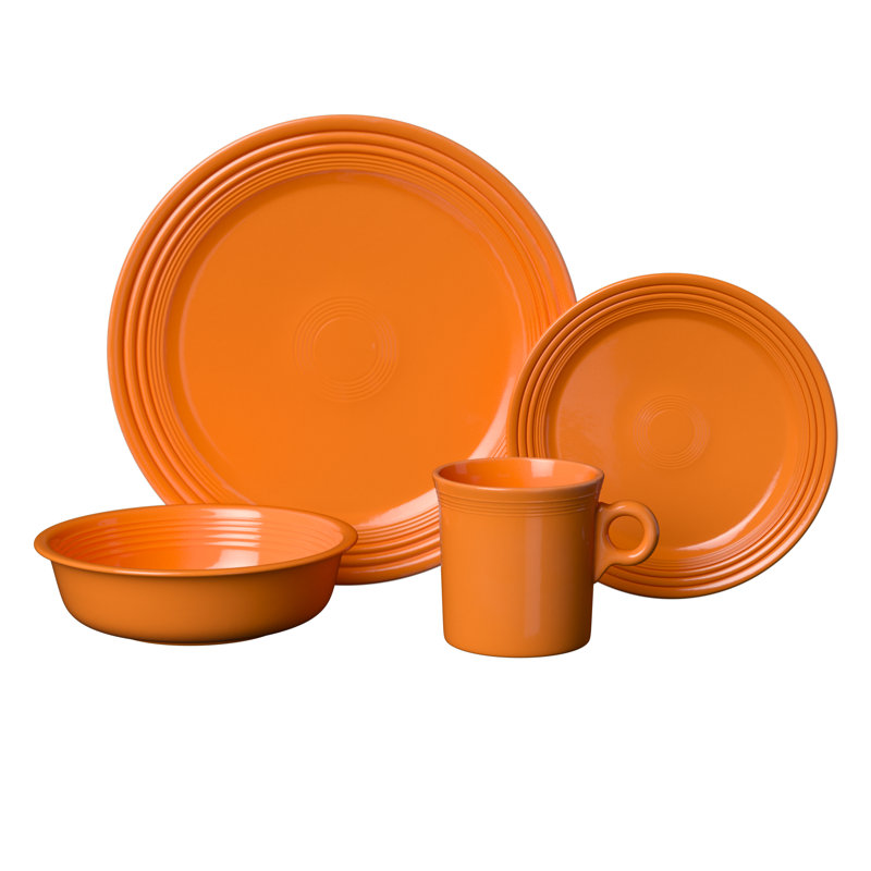 Assiette plate Fi 1/2 Classic, Mandarine