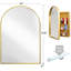 Armoire encastrée pour salle de bain 24 po x 36 po avec miroir, tablettes réglables et cadre en métal doré mat-1135154182