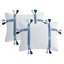  Ensemble de courtepointe en microfibre blanc / bleu marine 3 pièces-303981069