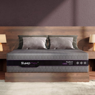 16" Queen Plush Hybrid Cooling Mattress With Gel Memory Foam, Latex And Honeycomb Matrix Pocket Springs