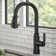 Allyn Transitional Industrial Pull-Down Single Handle Kitchen Faucet