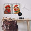 Ensemble de 2 giclées encadrées Quirky Hipster Roosters, design par Marcus Prime-112636236-112636235