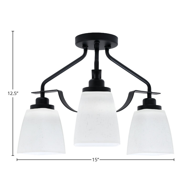 Plafonnier semi-encastré 3 lumières Odyssey, Blanc