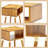 Finney Solid Acacia Wood Nightstand for Living Room & Bedroom, Soft-Close Drawer-497682536