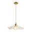 Mid-century Farmhouse Lotus Flower Glass Pendant Light