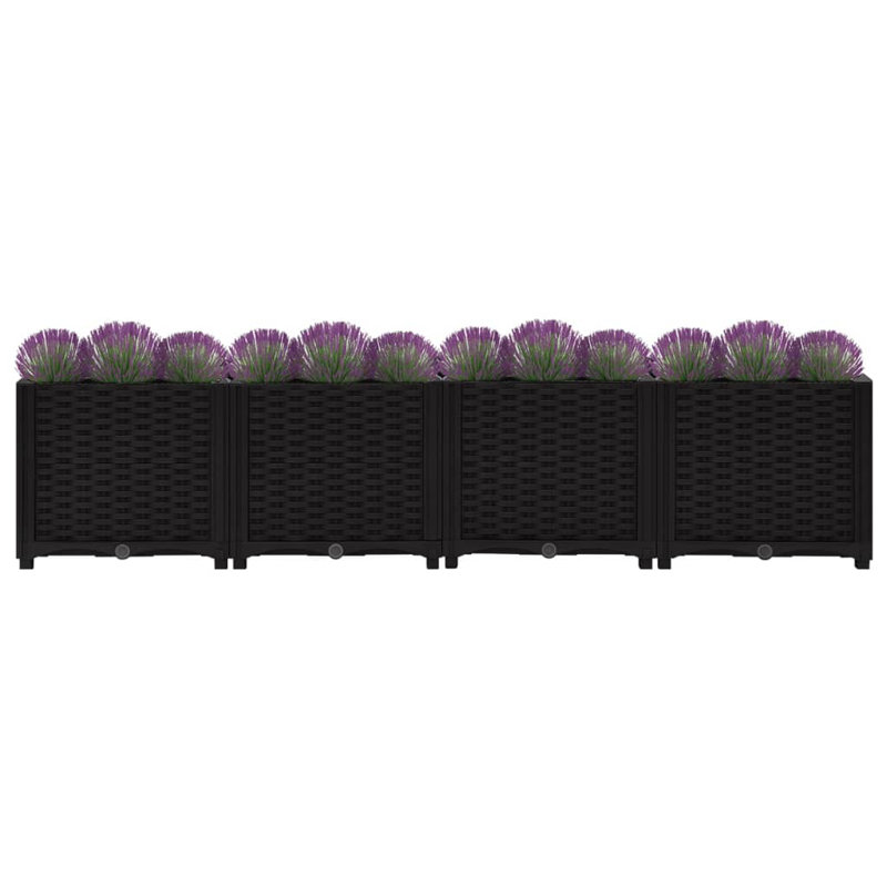 Dakota Fields Raised Bed Polypropylene, 38cm H x 160cm W x 40cm D, Black