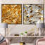 Korolevu - Ensemble de 2 collages abstraits carrés-101855650-101855651