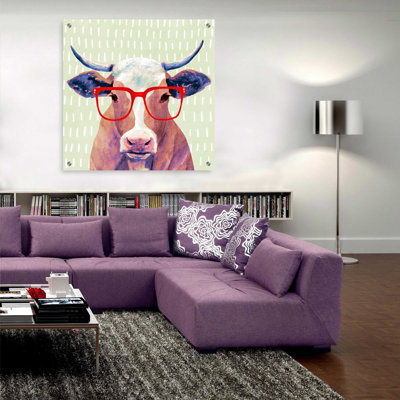 " Bespectacled Bovine I " by Victoria Borges
