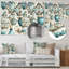 Décoration murale en métal «Green and White», art mexicain-1151939908