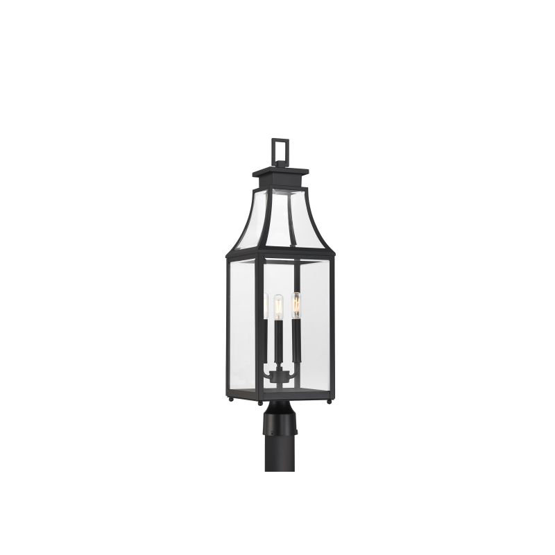 Byrne 3-Light Outdoor Post Lantern in Matte Black