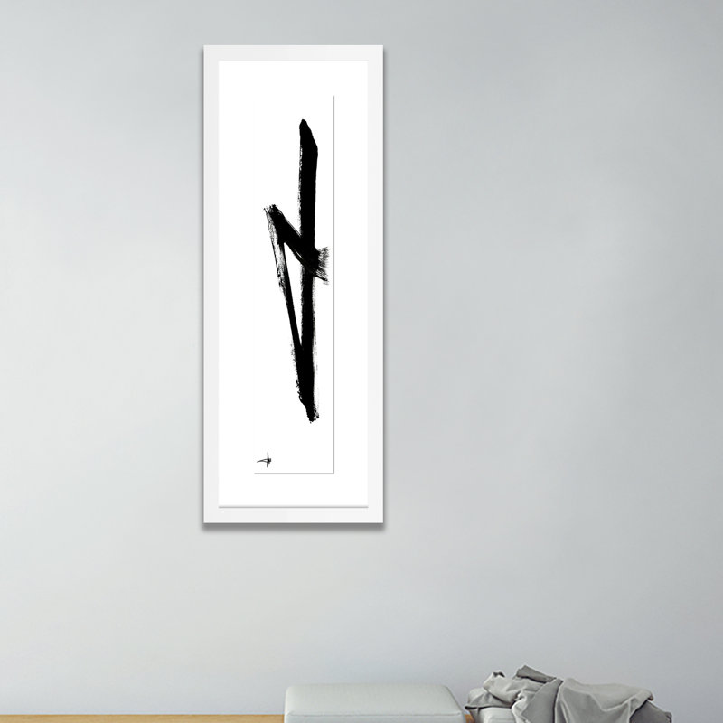 Caring Print by Johan Gert Manschot, 48" H x 16" W x 2.5" D, White