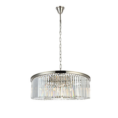 Lustre cylindrique unique à 10 lumières Yazmin
