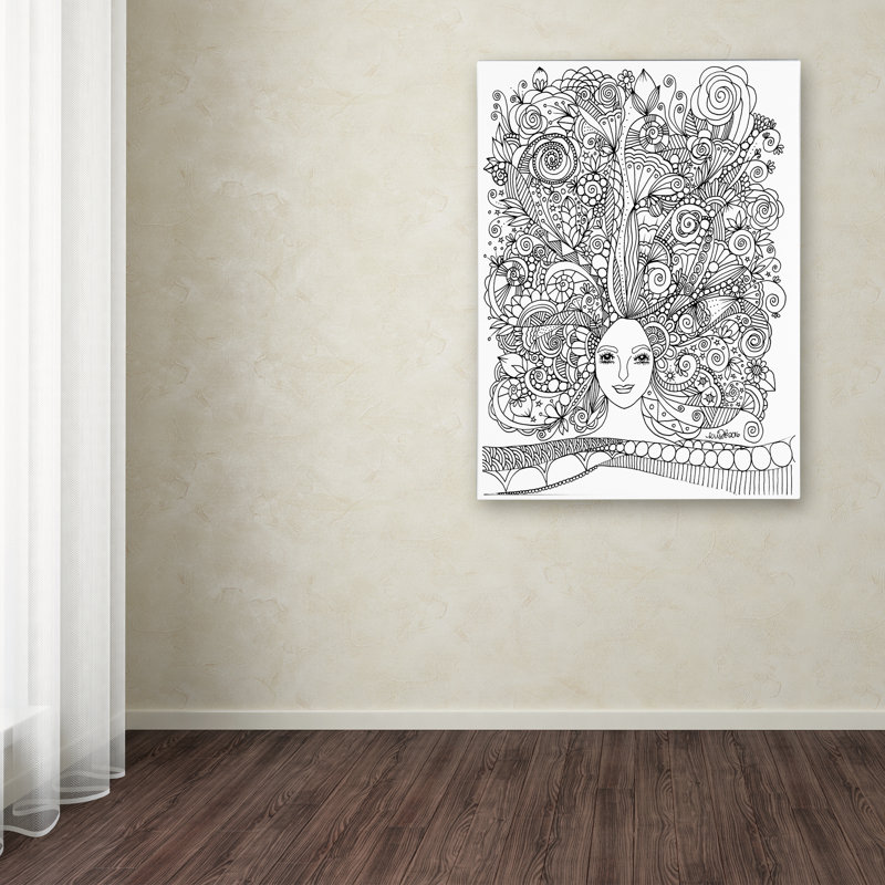 Carson «Flower Girls 18», impression sur toile tendue KCDoodleArt, H 24 po x l 18 po x P 2 po
