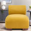 Chaises d'appoint adaptées aux animaux de compagnie, chaise spacieuse moderne en polyester jaune pour la maison