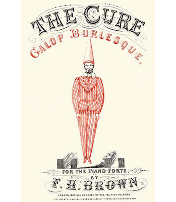 The cure-gallop burlesque-imprimé de publicités non encadrées