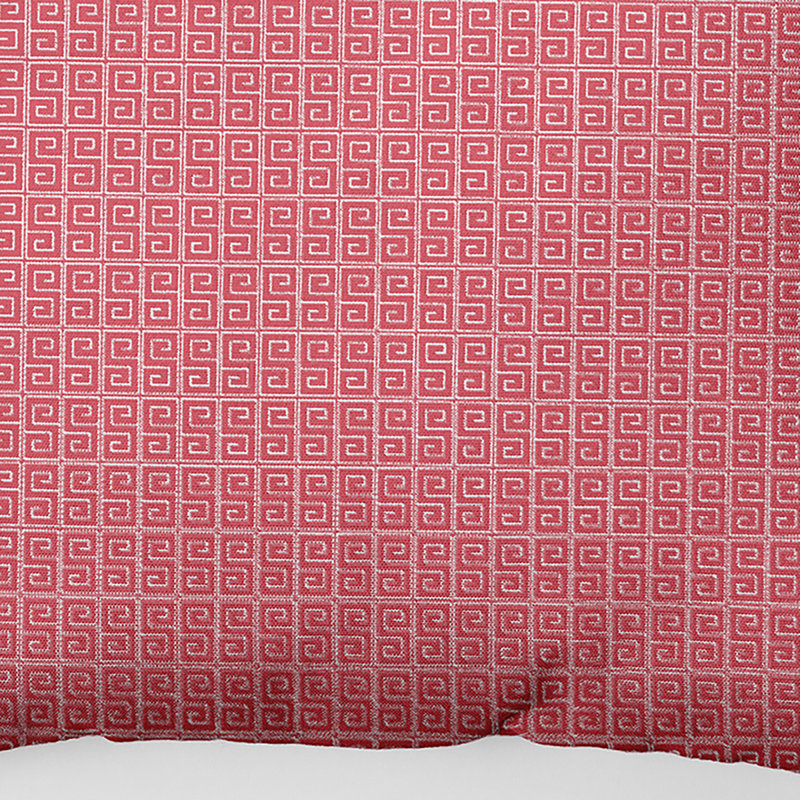 Geometric Reversible Throw Pillow, 20" H x 20" W, Coral/White