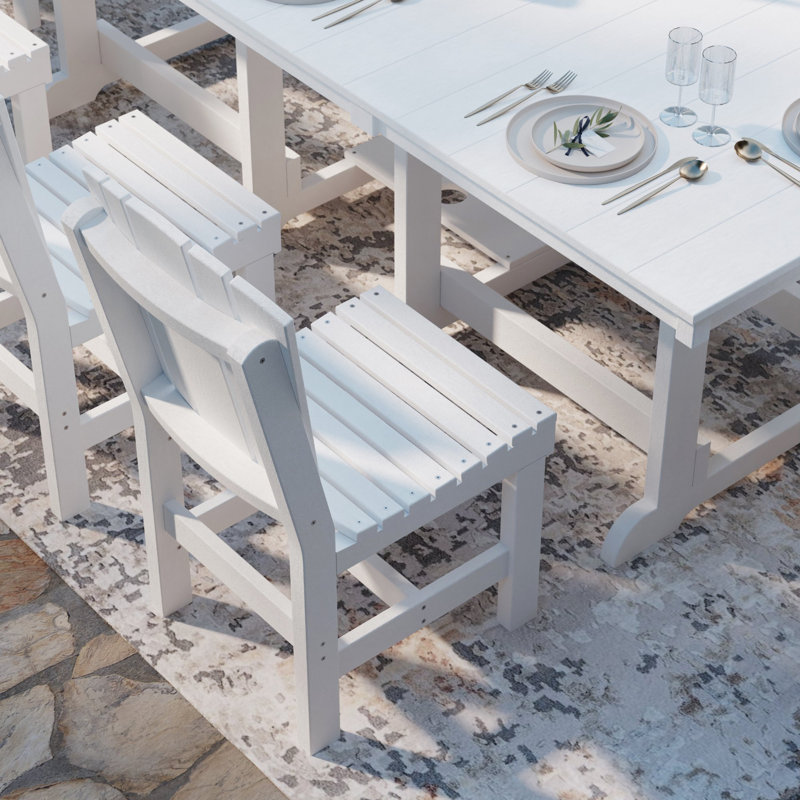 Heritage Dining Set, White, 9-Piece