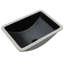 Lavabo de salle de bain encastré en céramique de porcelaine rectangulaire noir L 21 po x l 14,75 po
