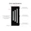 Modern Exterior Doors FRP 36 x 80 Black Frosted Glass Front Entry Door
